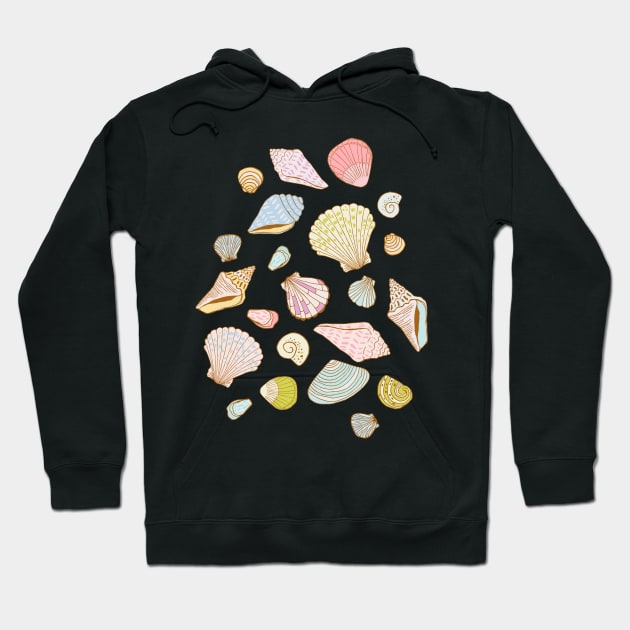 Sea Shells in the Water Hoodie by Jacqueline Hurd